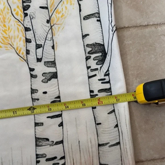 Rabbit and Birch Tree Print Pillow Cover - Picture 3 of 5